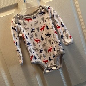 Long sleeve onesie winter print - size 12M